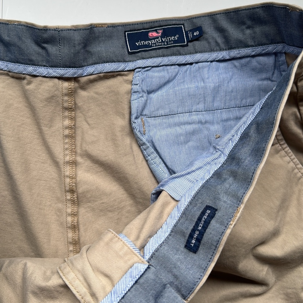 Vineyard Vines Tan Flat Front Shorts - Picture 3 of 7